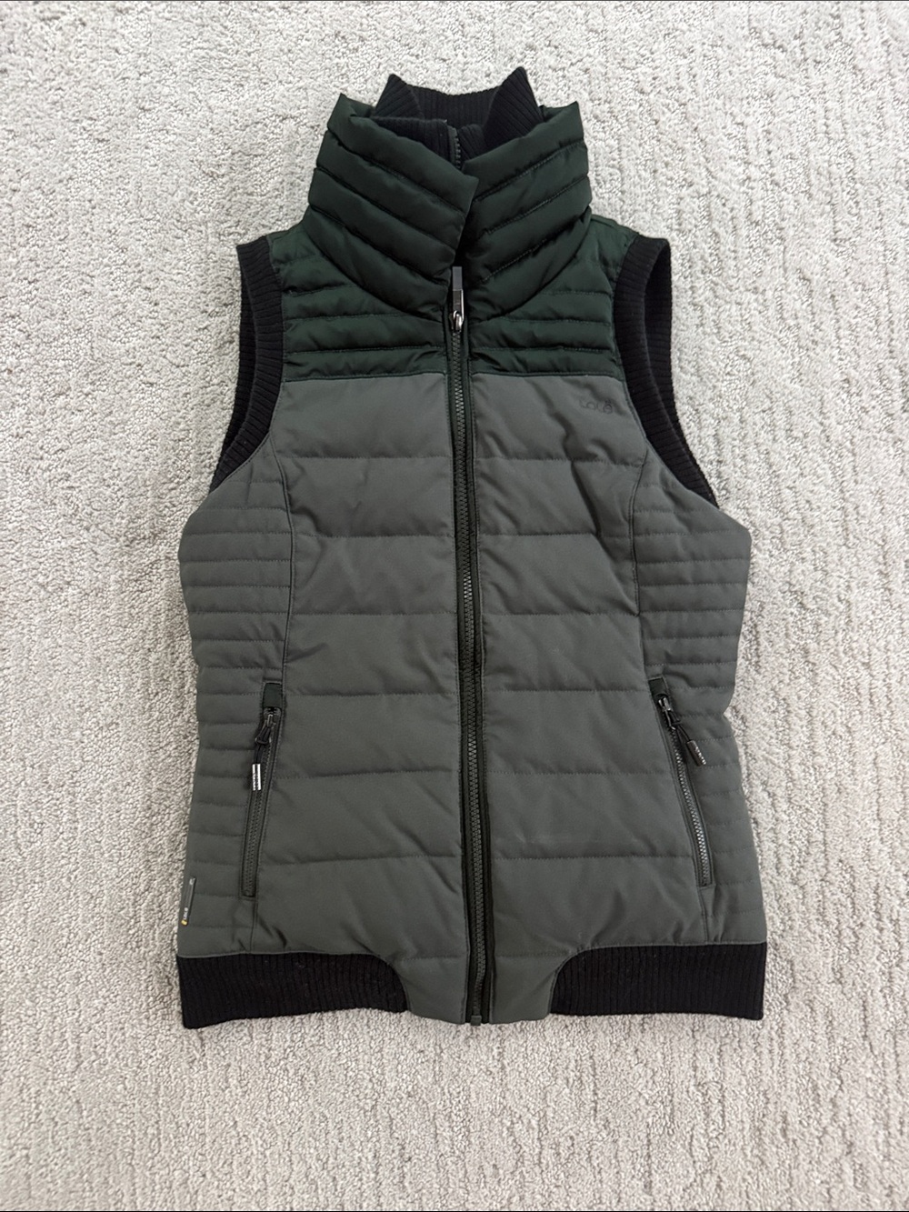Lolë Brooklyn Down Vest XS Quilted Green Puffer Vest Women’s